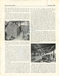 Page of magazine showing inside of factory